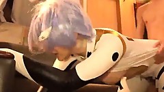 Changing a  Housewife Into a Rei Ayanami Costume : Yuriko Mikumo, 47 Years Old - Part.1