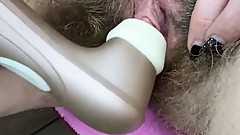 young 18 year old girl using her new toy